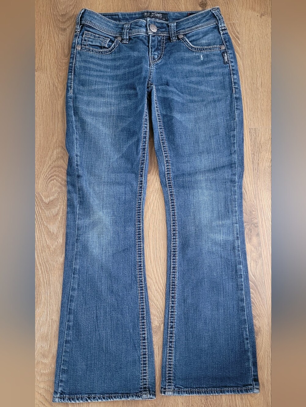 Silver Jeans AIKO Mid Boot Blue Flare Jeans